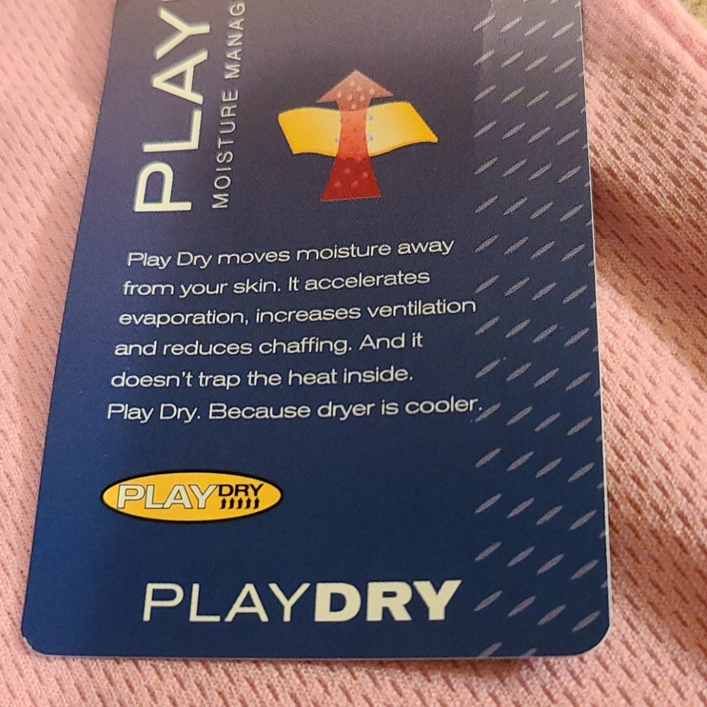 Reebok Play Dry (3) Girls L Pink SS Shirt NWT - Picture 4 of 12